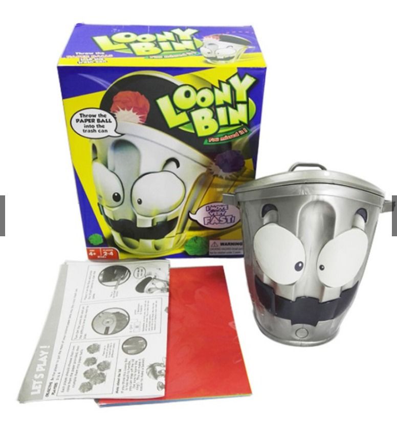 Loony Bin Trash Toy Game Throw the Paper/Ball Game on Carousell