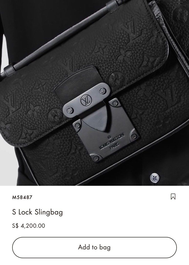 Shop Louis Vuitton S Lock A4 Pouch (S LOCK SLING BAG, M58487) by