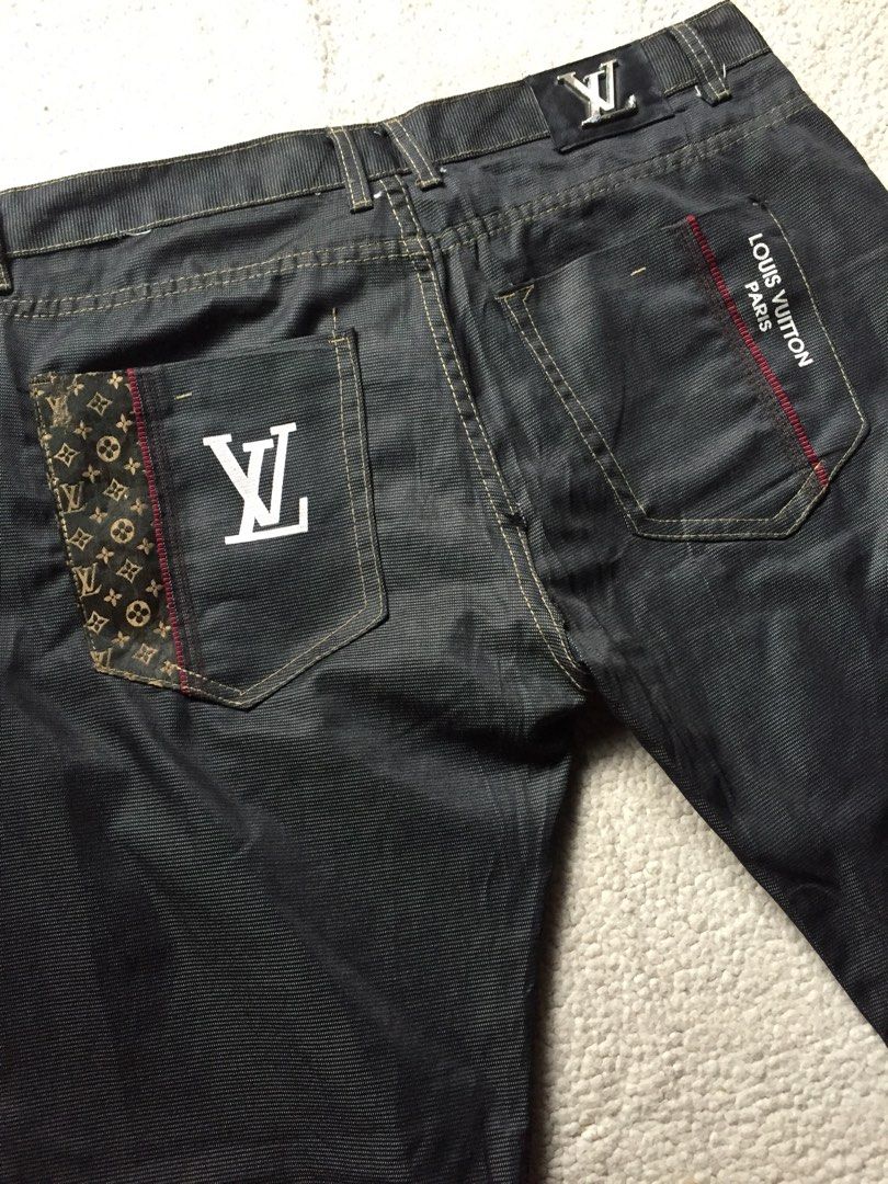 Louis Vuitton LV Monogram Detail Carpenter Denim Pants, Men's Fashion,  Bottoms, Jeans on Carousell