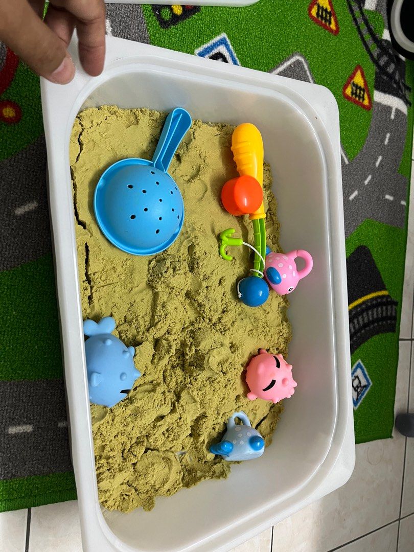 Magic Sand with Ikea Trofast Container Hobbies Toys Toys Games on Carousell