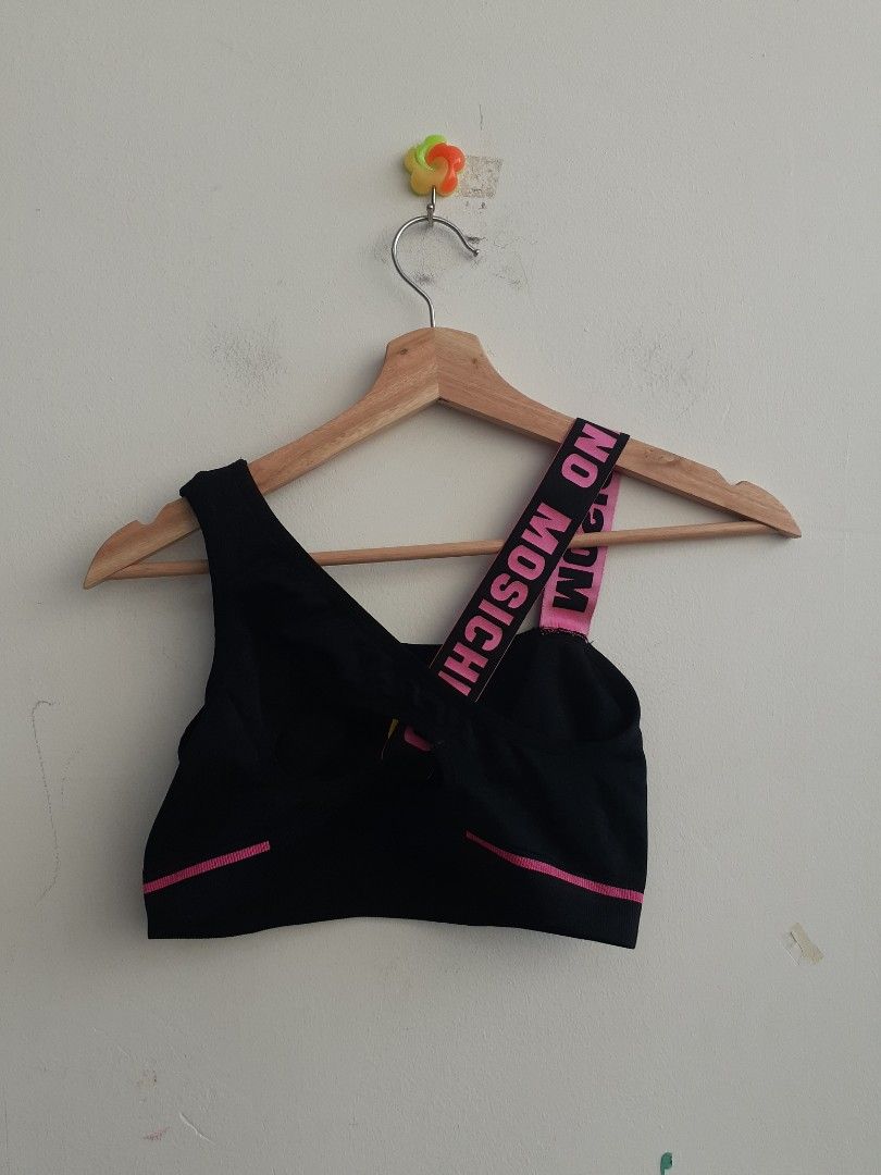 MOSCHINO Activewear Women Black And Pink Sport Bra, Women's Fashion,  Activewear on Carousell