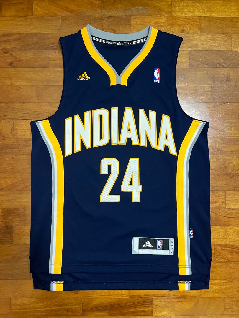 Big & Tall Men's Paul George Indiana Pacers Adidas Authentic White