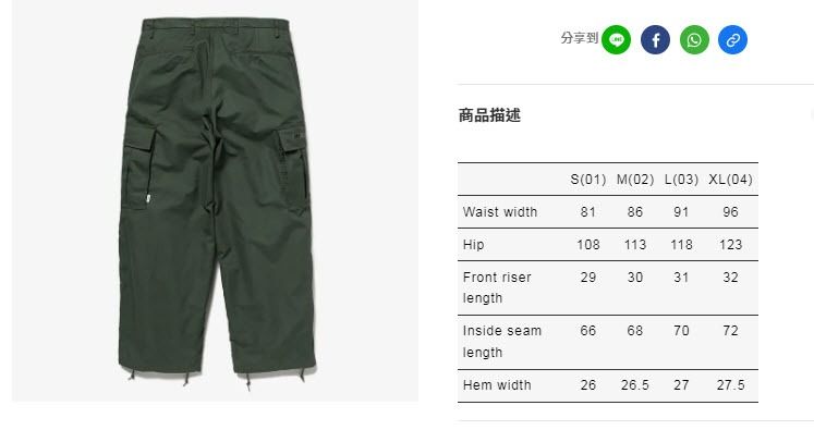 NEW WTAPS SS23 MILT0001 / TROUSERS / NYCO. OXFORD OLIVE SIZE 02 M