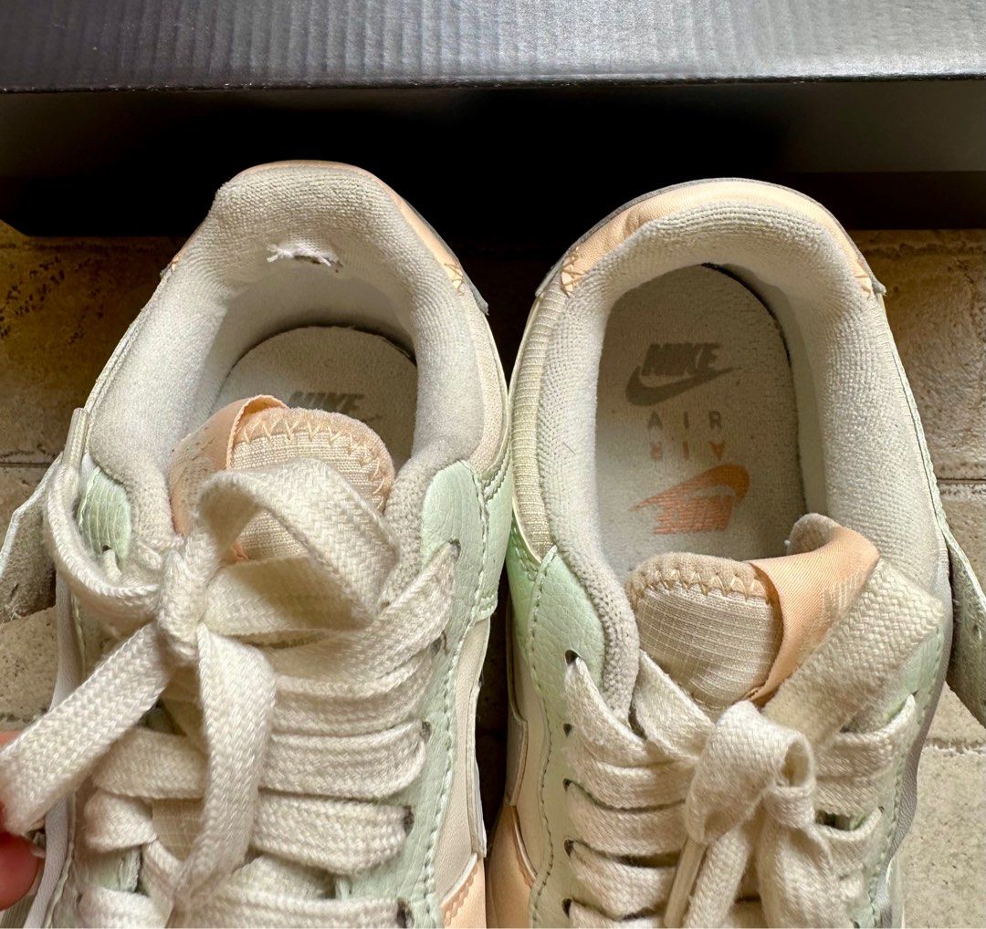 tênis nike air force 1 shadow barely green crimson tint