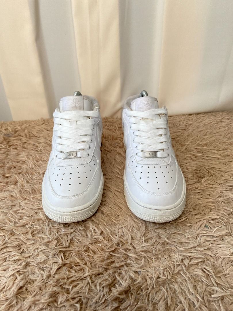Nike Airforce 1 AF1 Size Triple White 7WMN, Women's Fashion, Footwear ...