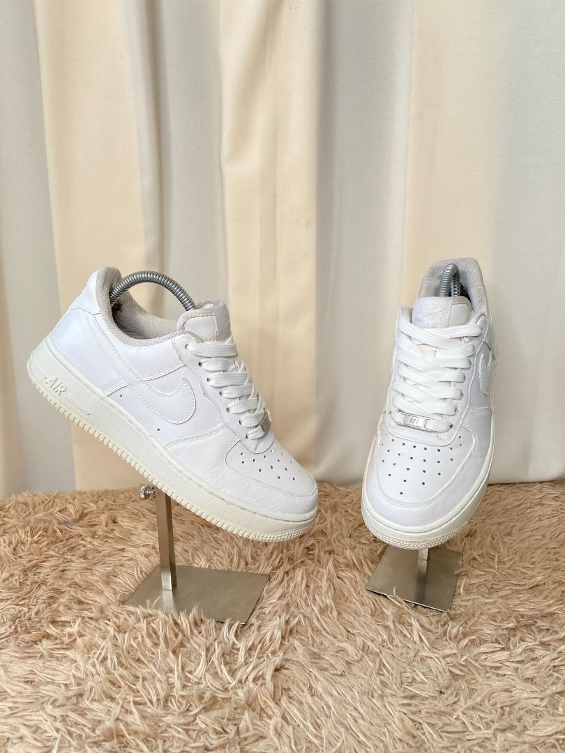 Nike Airforce 1 AF1 Size Triple White 7WMN, Women's Fashion, Footwear ...