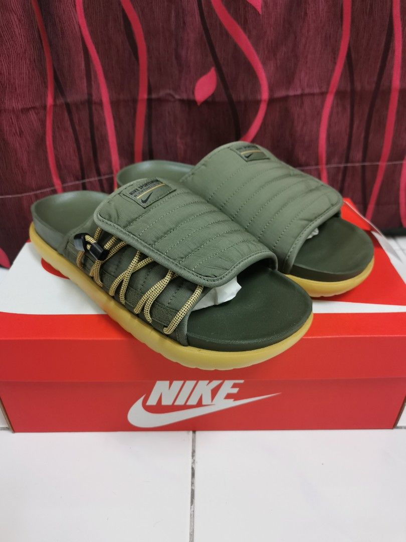 Nike olive deals green slides