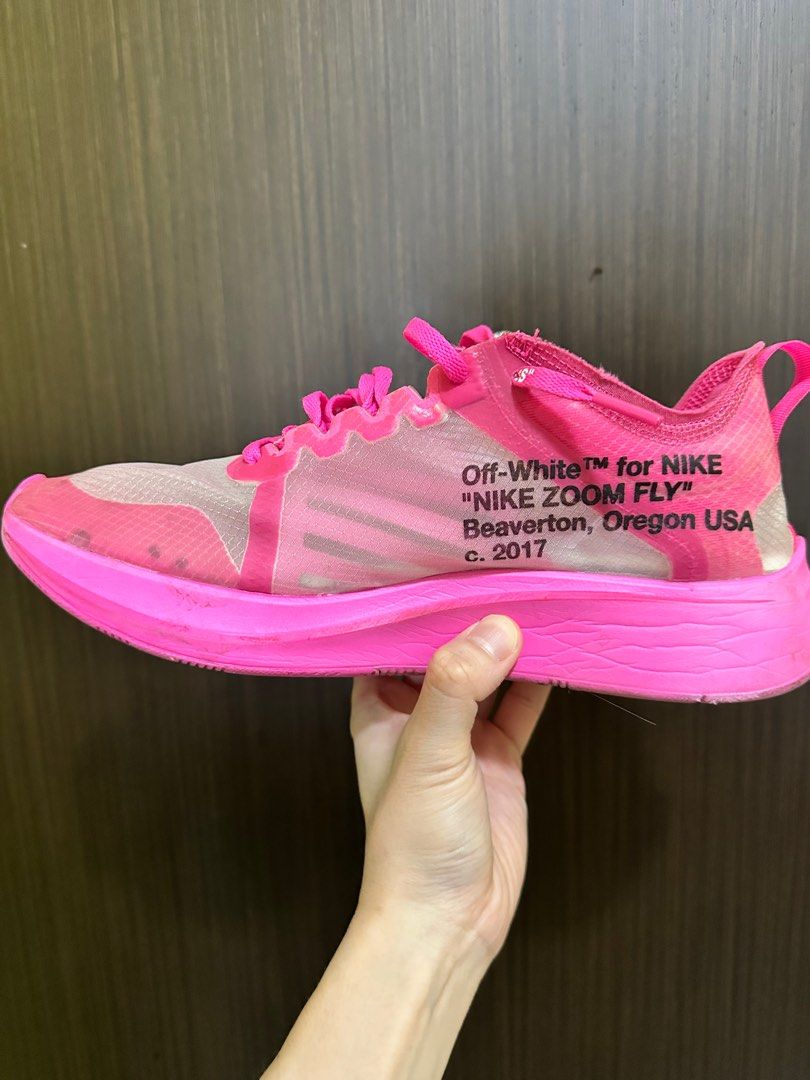 Nike off white zoom fly tulip pink Men s Fashion Footwear