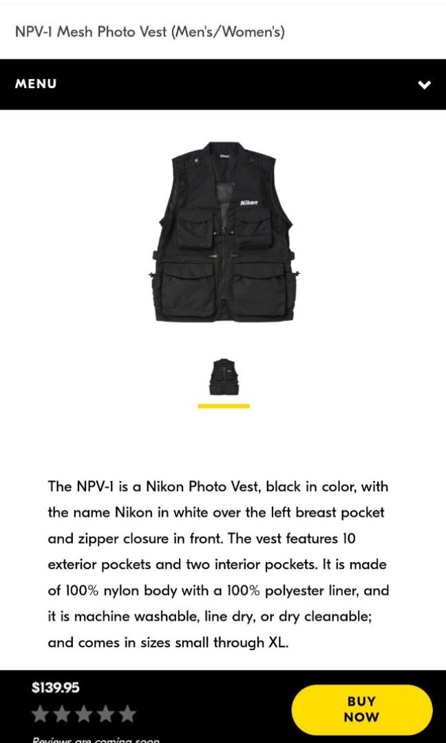Nikon Photo Vest - Jacket (L), Men's Fashion, Tops & Sets, Hoodies on ...