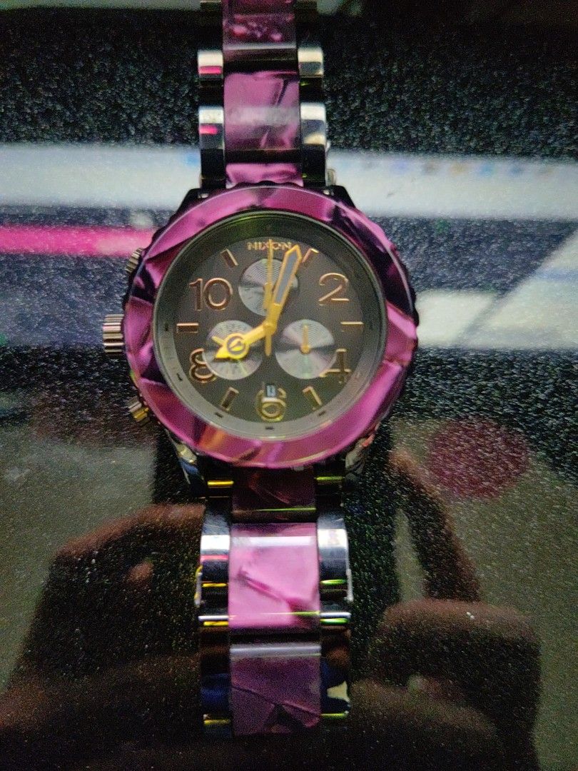 希少カラー　NIXON THE 42-20 CHRONO べっ甲　パープル 希少カラー NIXON THE 42-20 CHRONO べっ甲 パープル 希少カラー