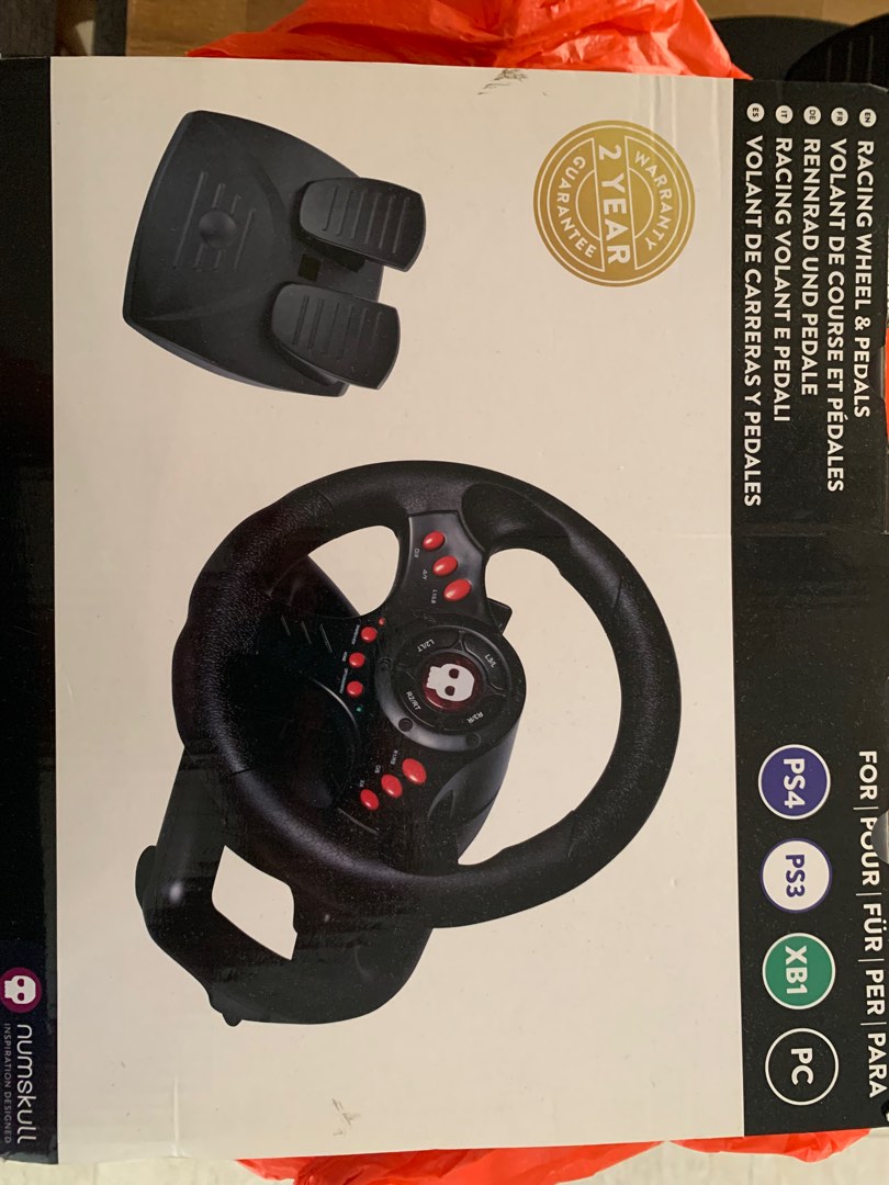 Numskull Multi Format Steering Wheel for PC/Console, Video Gaming