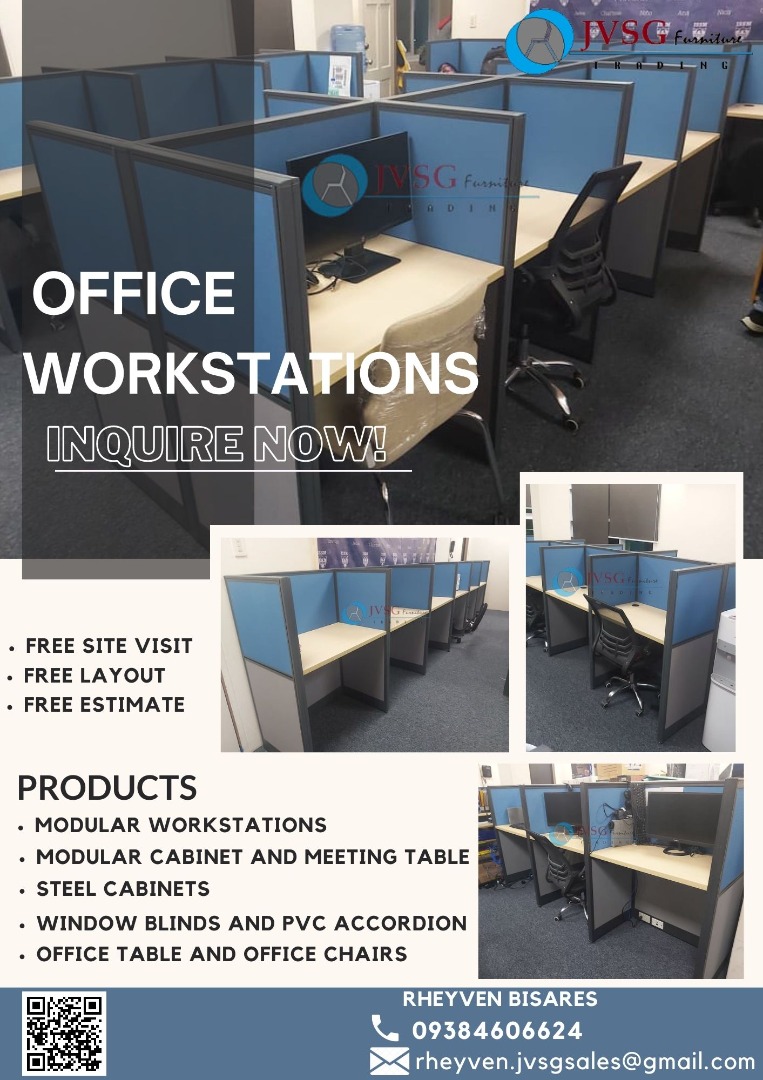 Office Workstation Office Steel 4, Furniture & Home Living