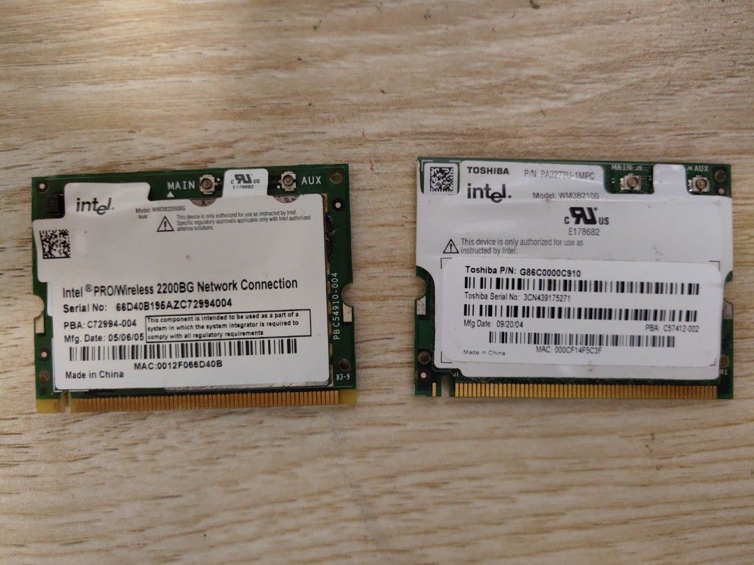 Old laptop network card, Computers & Tech, Laptops & Notebooks on Carousell