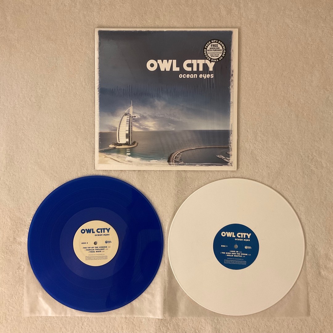 Ocean Eyes Double LP - White & Transparent Blue – Owl City