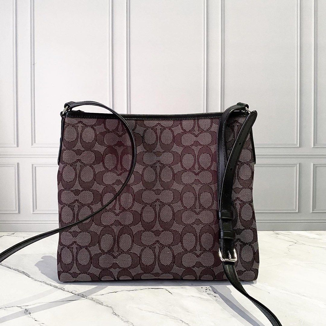 File crossbody in signature jacquard best sale