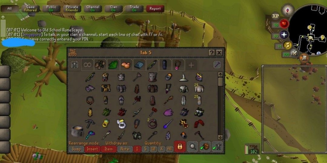Osrs MAXED ironman, All raids done. 8.5b bank, Video Gaming, Gaming