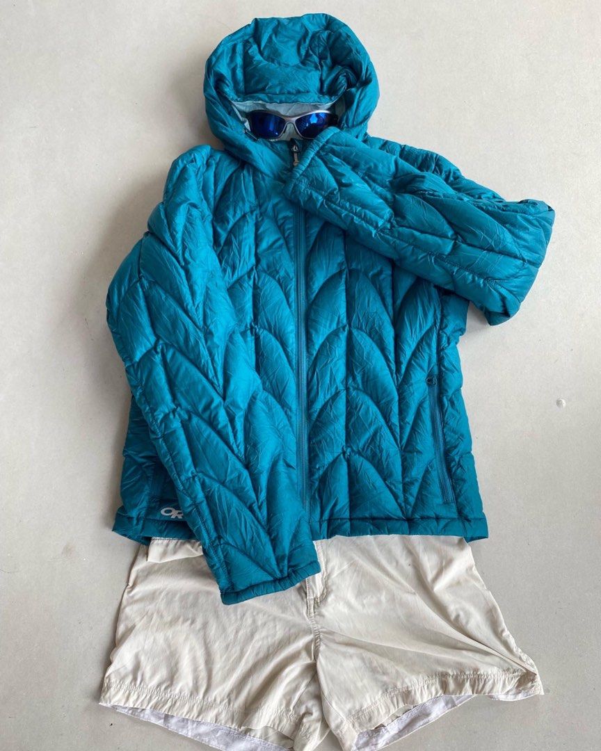 Outdoor Research Aria Hoodie Down Jacket Fesyen Pria Pakaian