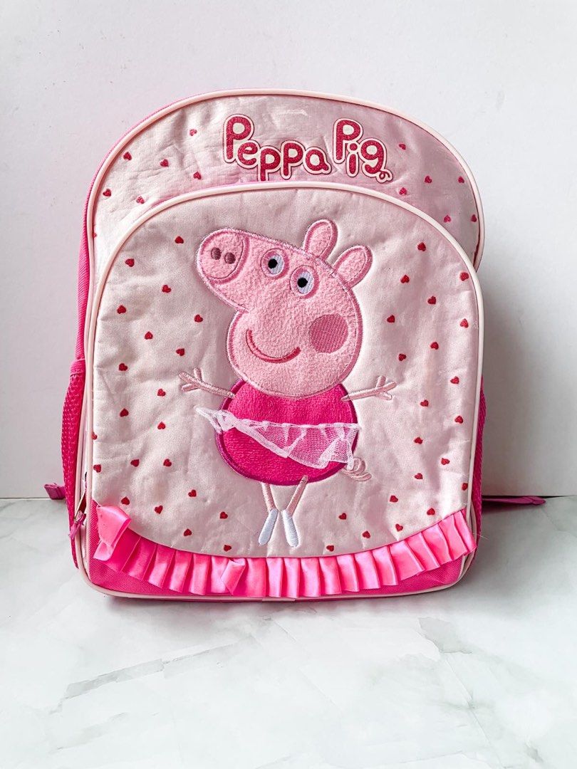 Peppa Pig Backpack (Category: Babies & Kids Fashion) located in Cainta. Submitted by mly_d (Listing ID 1240065756, Image 1). Description: Peppa Pig Backpack Php 400 • in good condition • zippers are in good condition.