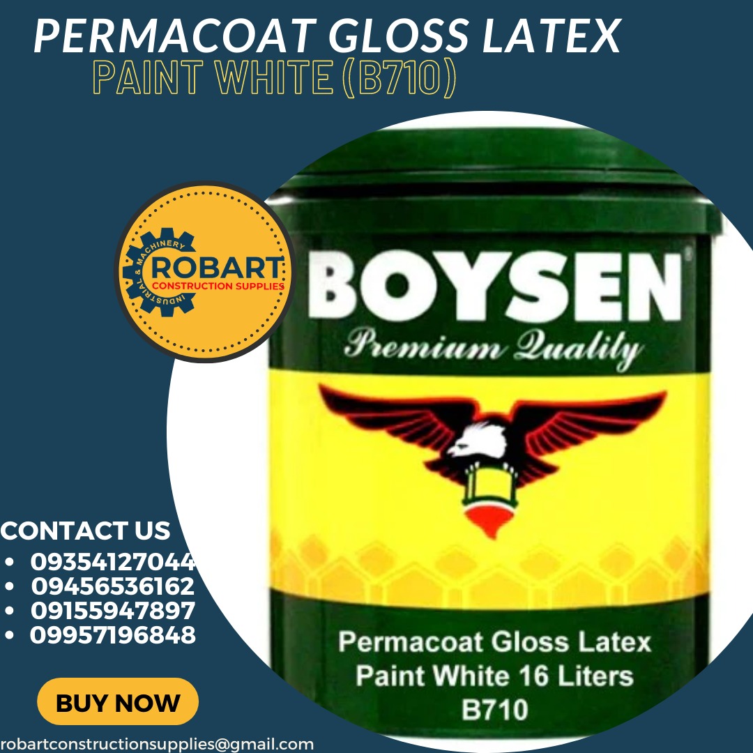 PERMACOAT GLOSS LATEX PAINT WHITE, Commercial & Industrial
