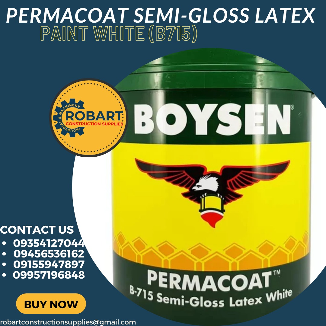 PERMACOAT SEMI GLOSS LATEX WHITE, Commercial & Industrial, Construction