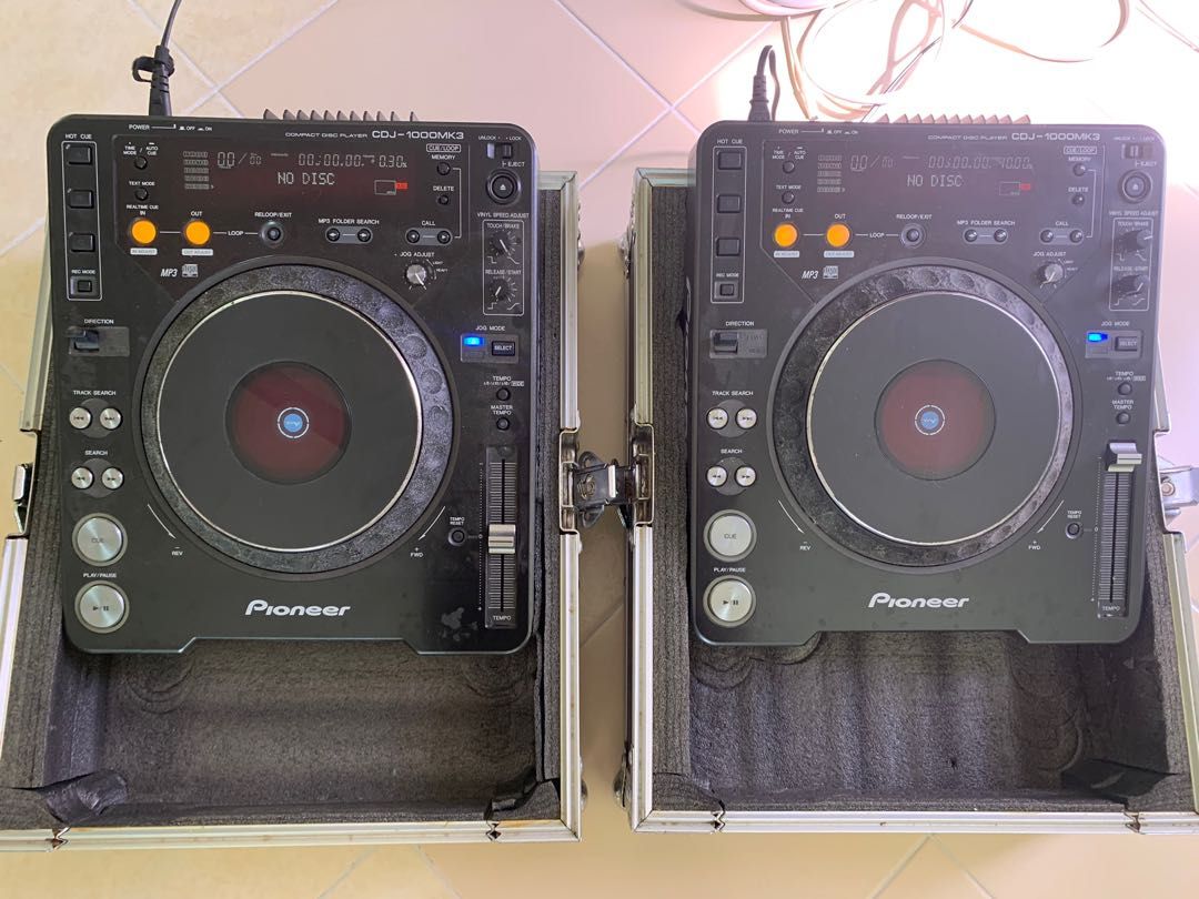 Pioneer CDJs x2 inc flight cases x2 for sale , Audio, Other Audio ...