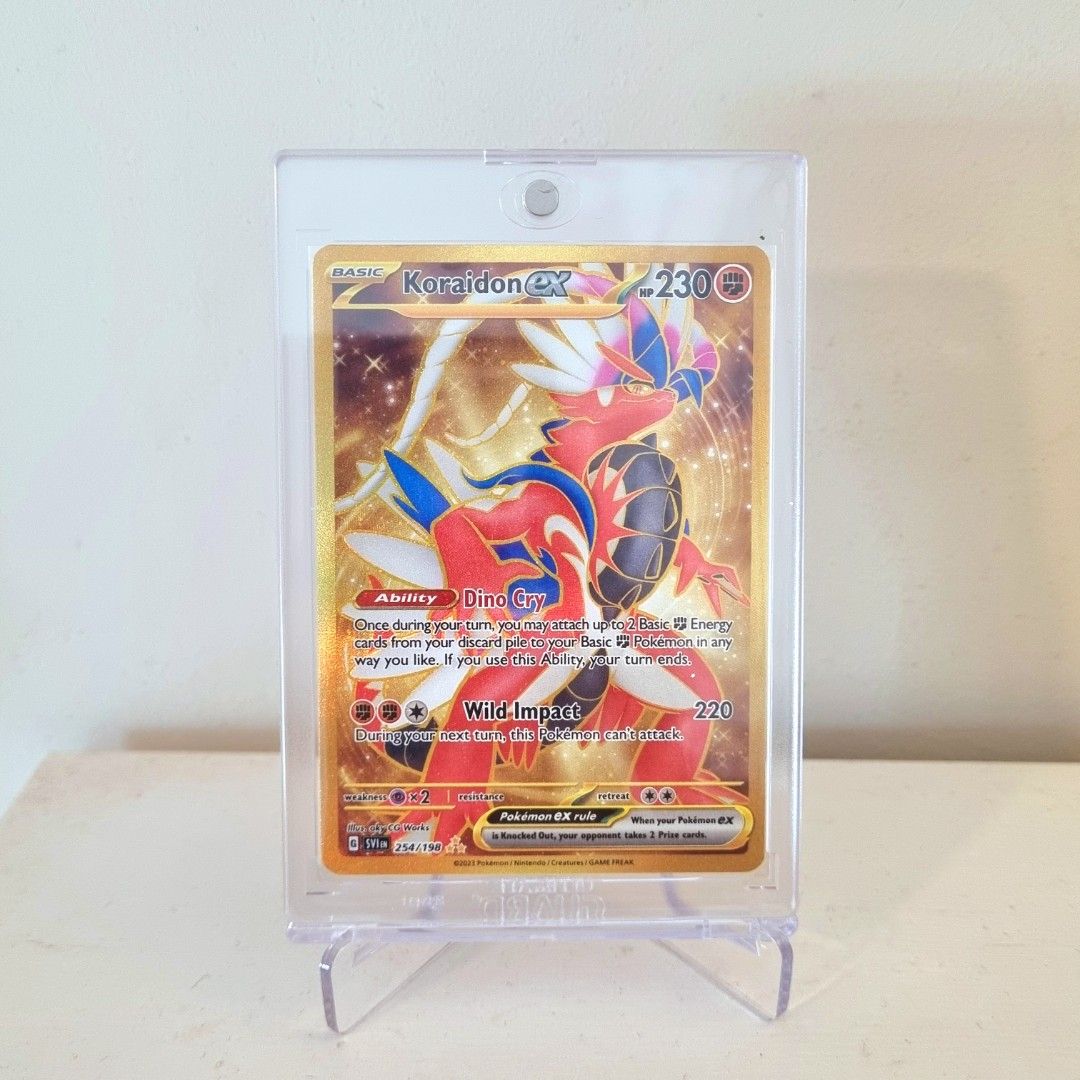 Pokemon TCG Gold Koraidon ex, Hobbies & Toys, Toys & Games on Carousell