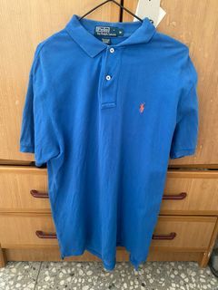 Polo 橘標 藍色襯衫