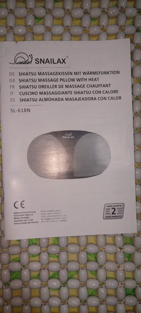 Portable Shiatsu Massage Pillow with Heat Health Nutrition
