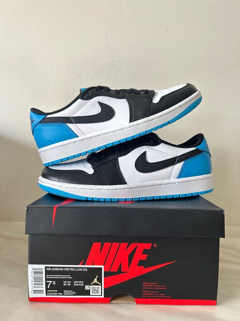 Powder blue unc jordan 1 Low og Men s Fashion Footwear