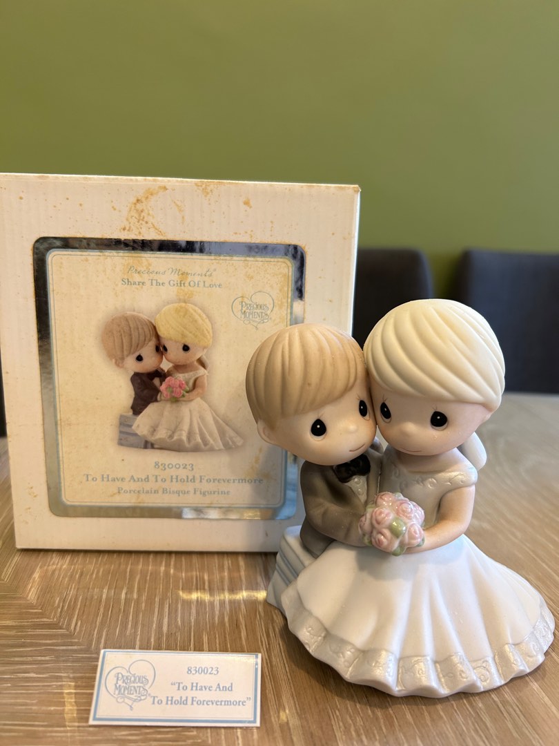 Precious moments porcelain bisque figurine: To Have and To Hold Forevermore