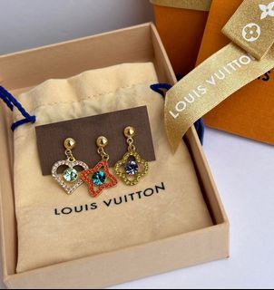 Pre-owned Louis Vuitton Louisette Earrings In Blue
