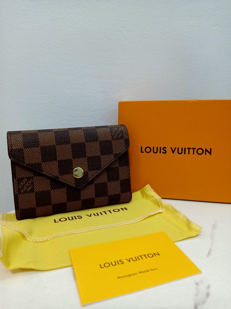 PRE LOVED] Louis Vuitton Victorine Wallet in Damier Ebene Canvass Cer