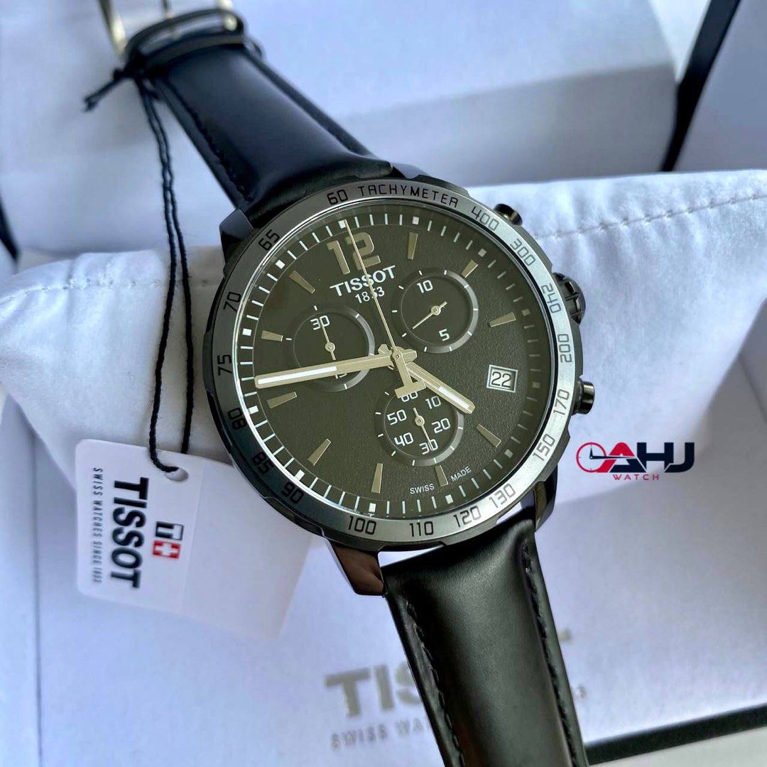 Tissot quickster chronograph 2024 black dial men's watch