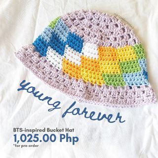 [PRE-ORDER] "Young Forever" Crocheted Bucket Hat (BTS-inspired)