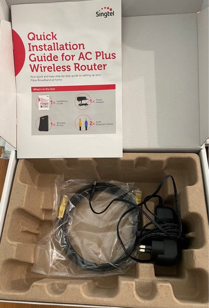 Router: Singtel WiFi Gigabit Router AC Plus, BRAND NEW, includes FREE ...