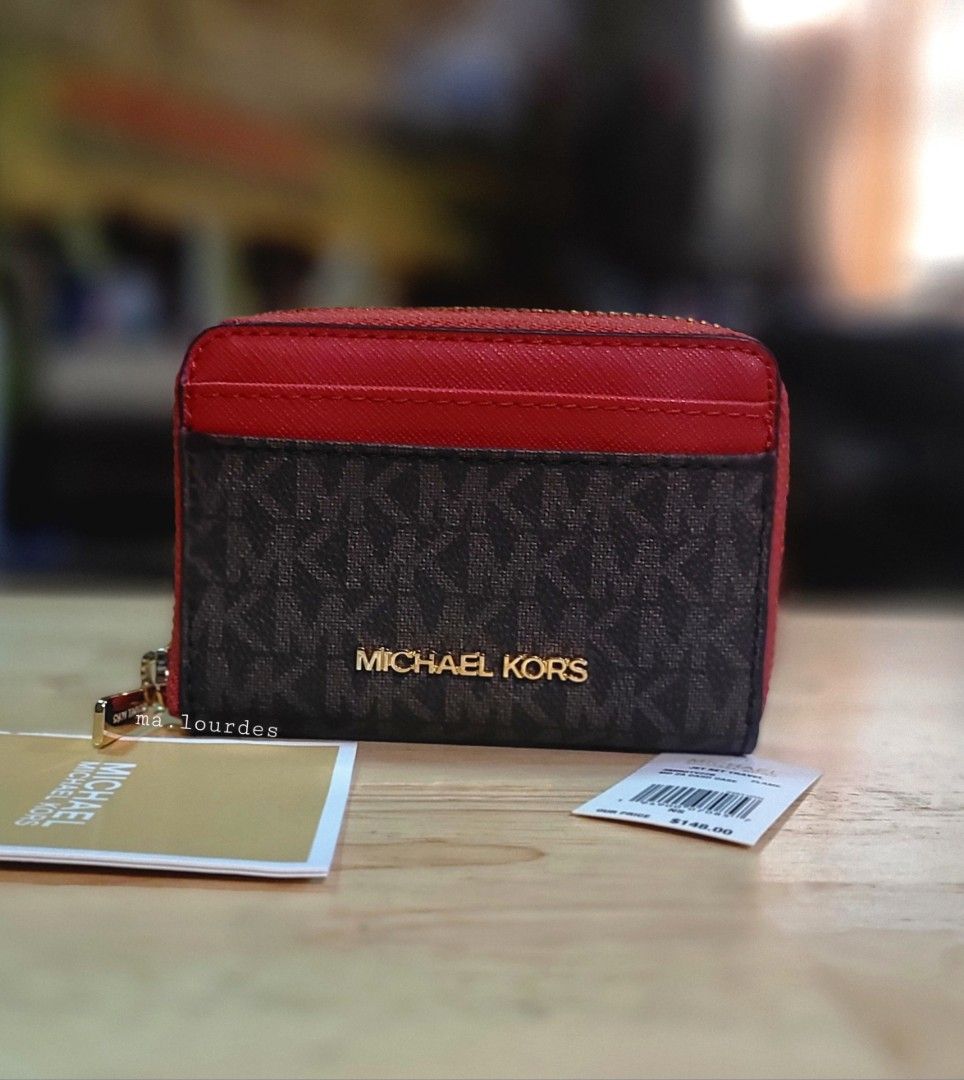 Michael Kors Bags | Michael Kors Small Wallet Card Case | Color: Brown/Yellow | Size: Os | Ibstyles's Closet