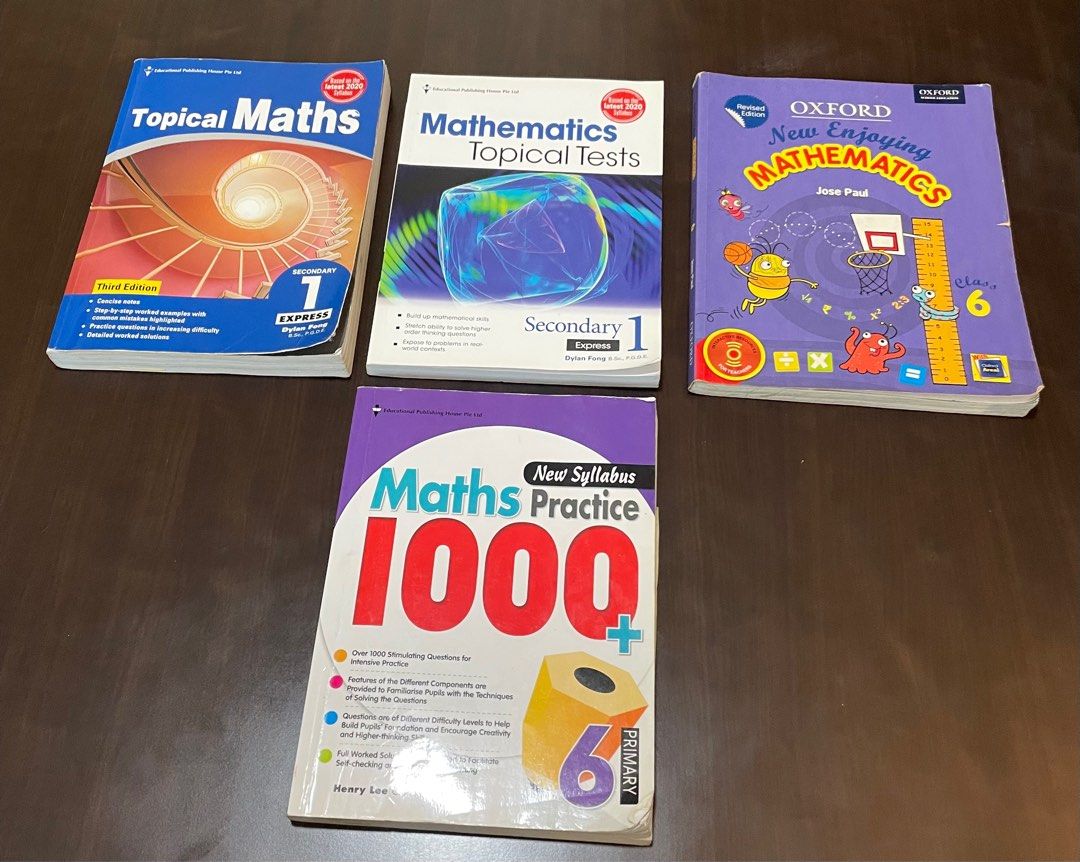 Science English and Maths textbooks for P5,6, Sec 1 and Class X (10 ...