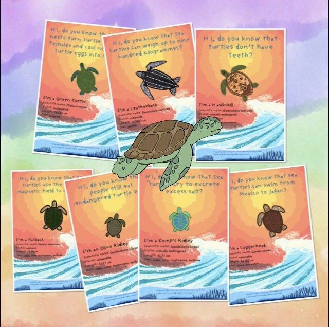 Sea Turtles Cards - original artwork of the world’s 7 Sea turtles species (Category: Art & Prints) located in Singapore. Submitted by carocaro.ang (Listing ID 1240109531, Image 1). Description: Sgd20 for a set of 7 e-prints. +Sgd5 for hardcopies. Free delivery within Singapore (SingPost normal mail). Part of sales proceeds will go towards wildlife conservation!.