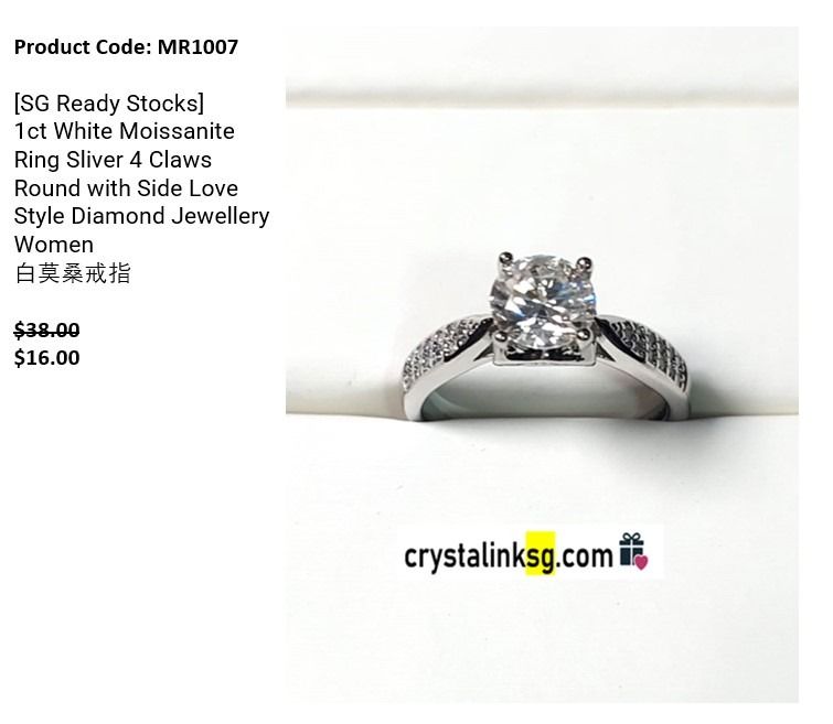 White moissanite new arrivals rings