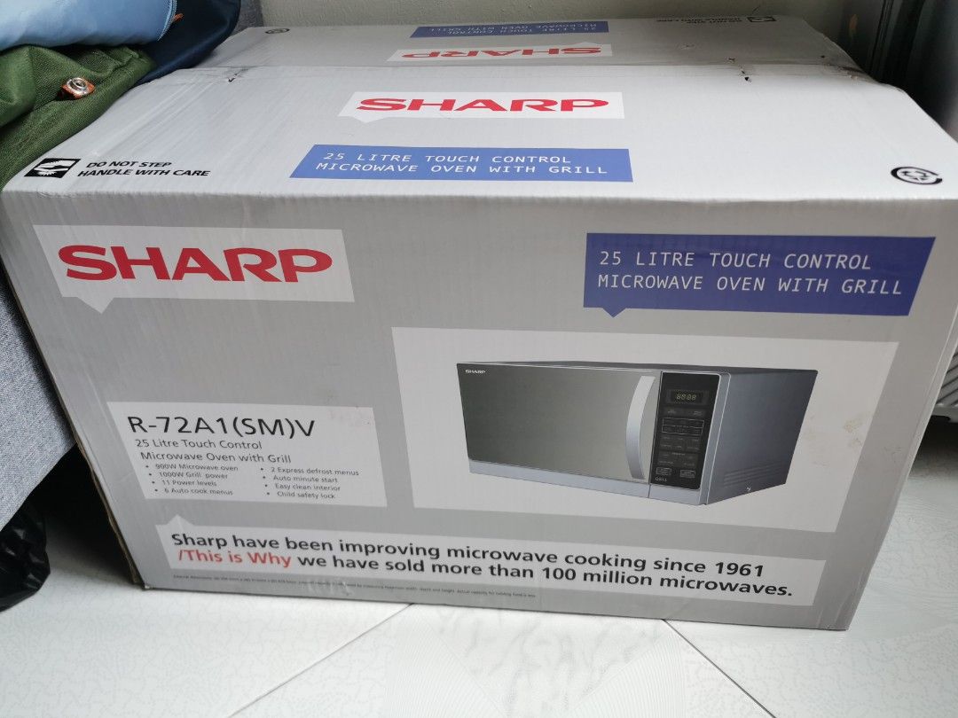 Sharp 25 L Microwave oven with Grill R72A1(SM)V, TV & Home Appliances