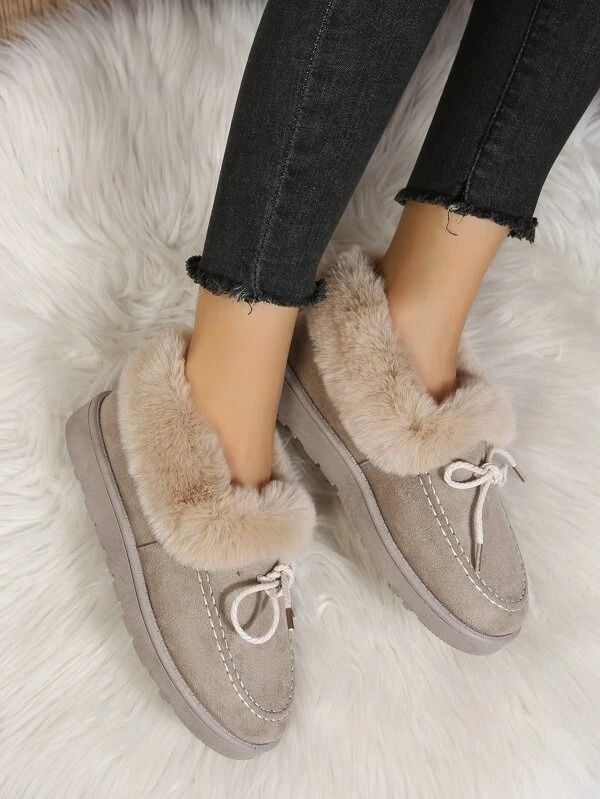 Fur lined snow discount shoes