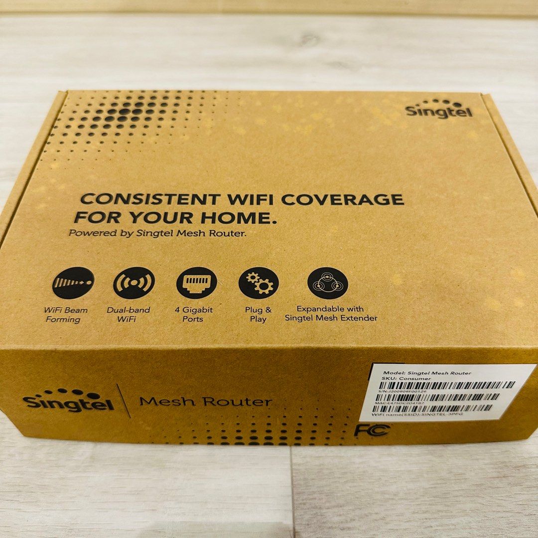 Singtel Mesh Router, Computers & Tech, Parts & Accessories, Networking