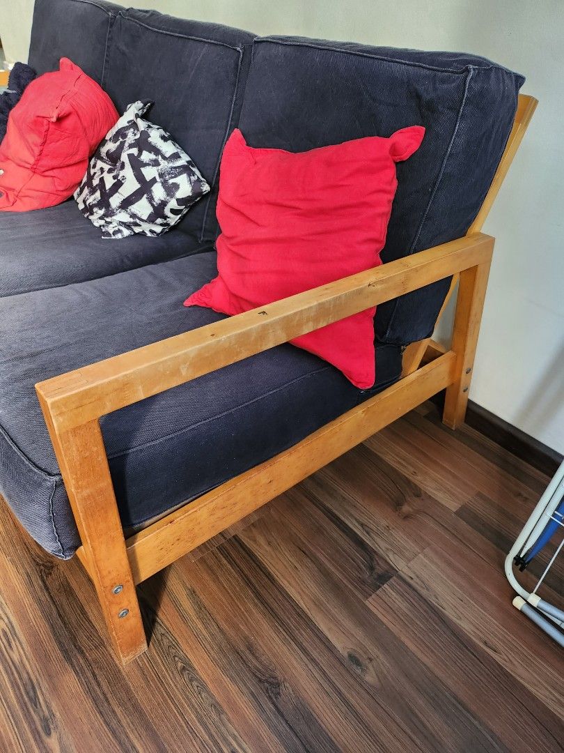 Sofa (Category: Sofas) located in Singapore. Submitted by dottydino (Listing ID 1240087138, Image 3). Description: Up to you whether you want the cushions. Frame still good..