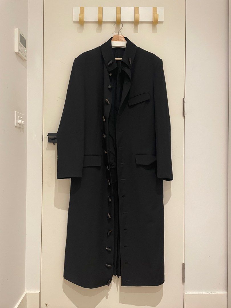 SS20 Water Buffalo Horn Toggle Button Coat Men s Fashion Coats