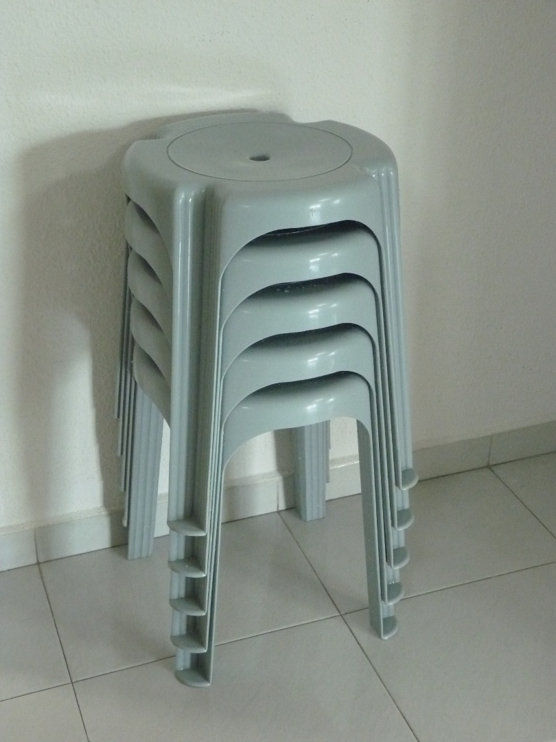Stackable Plastic Stools, Furniture & Home Living, Furniture, Chairs on ...