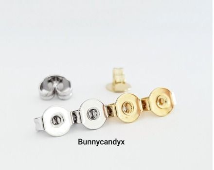 Gold Color Earring Backs Studs, Back Plug Stopper