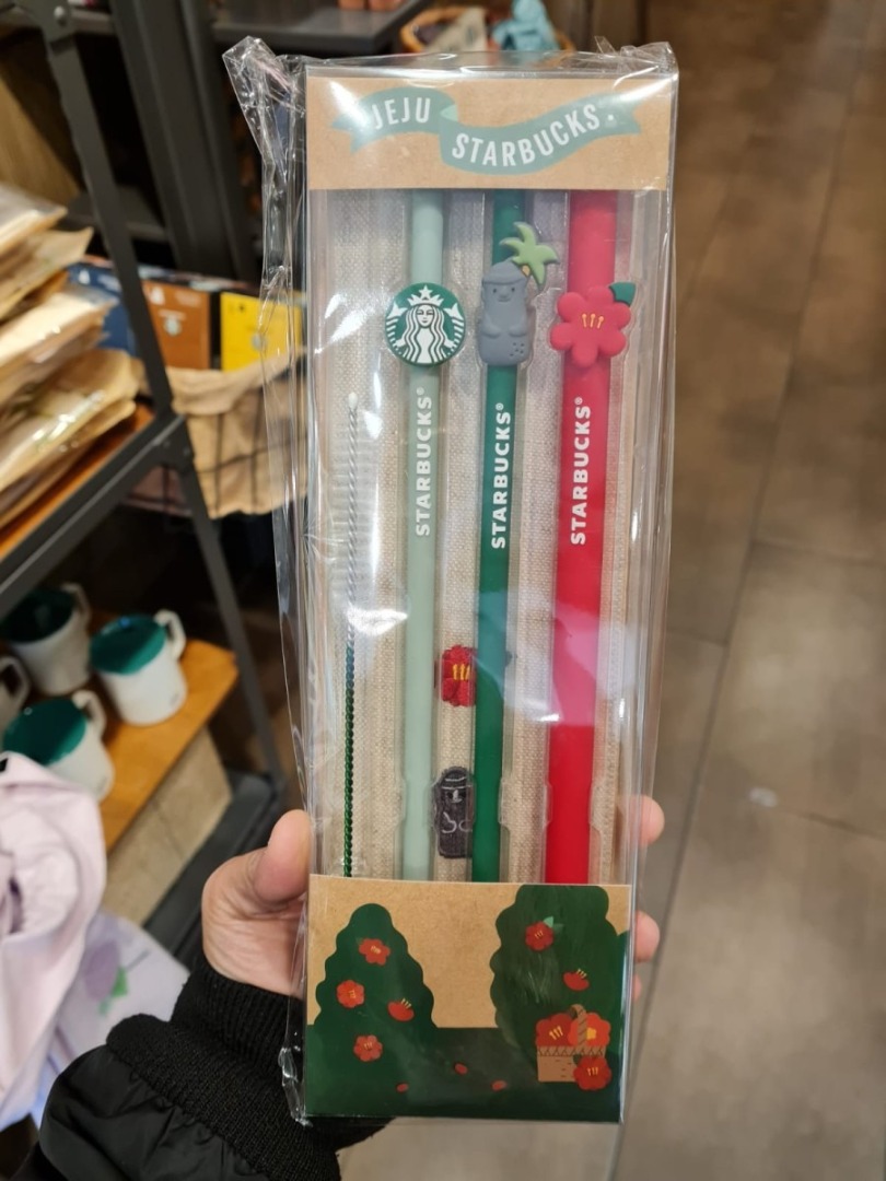 Starbucks Jeju Korea Straw Set (Original Starbucks Korea Merchandise