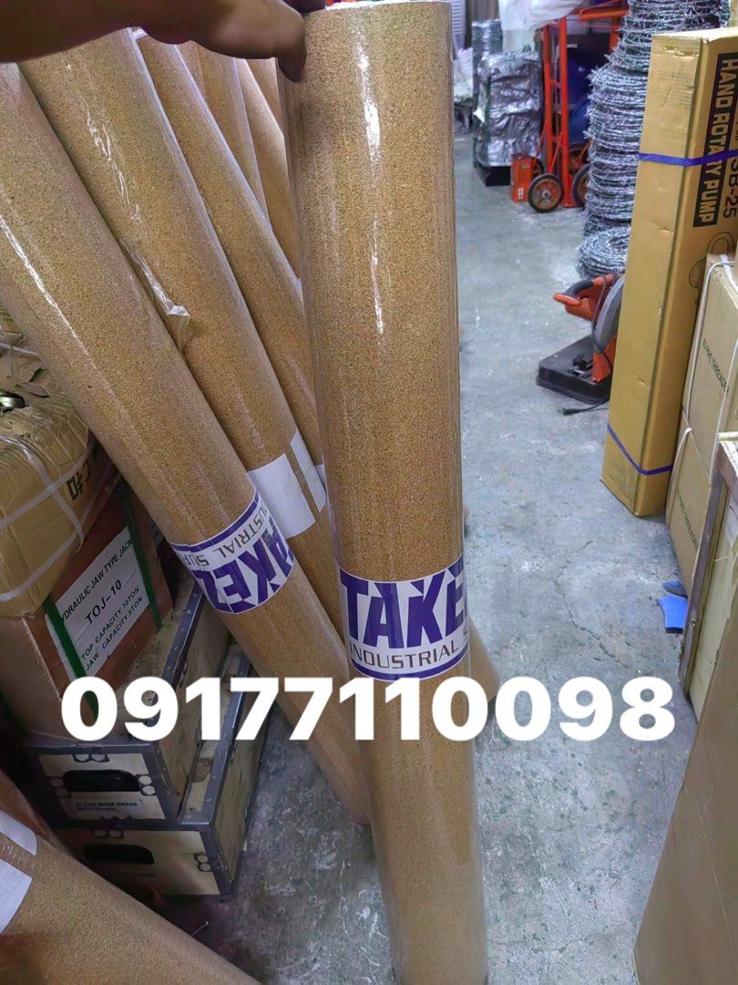 TAKEZO CORK SHEET (Category: Construction Tools & Equipment) located in Manila. Submitted by joeyroque09 (Listing ID 1240073849, Image 2). Description: Specs: 3/8” x 4ft x 8 ft PAGE: TAKEZO INDUSTRIAL SUPPLY Contact for more info: 0️⃣9️⃣1️⃣7️⃣7️⃣1️⃣1️⃣0️⃣0️⃣9️⃣8️⃣ Locations: ❗️Takezo Industrial Supply Manila office: 1268 Narcisa St. corner Mayhaligue Abad Santos, Manila. ❗️Cavite Office Address: Tabon 1, Centennial Road Highway, behind the Phoeni