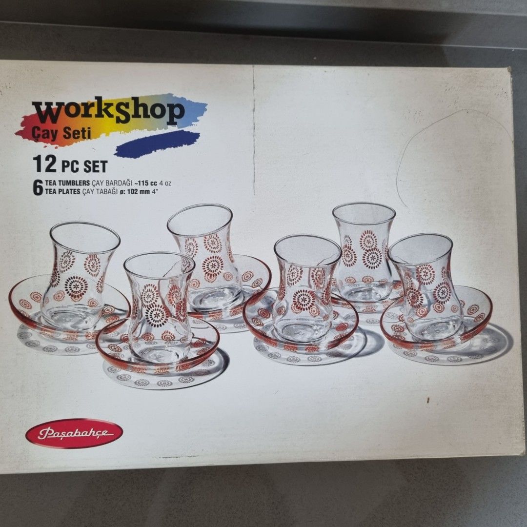Tea set (Category: Coffee & Tea Tableware) located in Singapore. Submitted by jelabu (Listing ID 1240136205, Image 1). Description: Tea set - 6 cups and 6 saucer bought from Instanbul/Turkey..