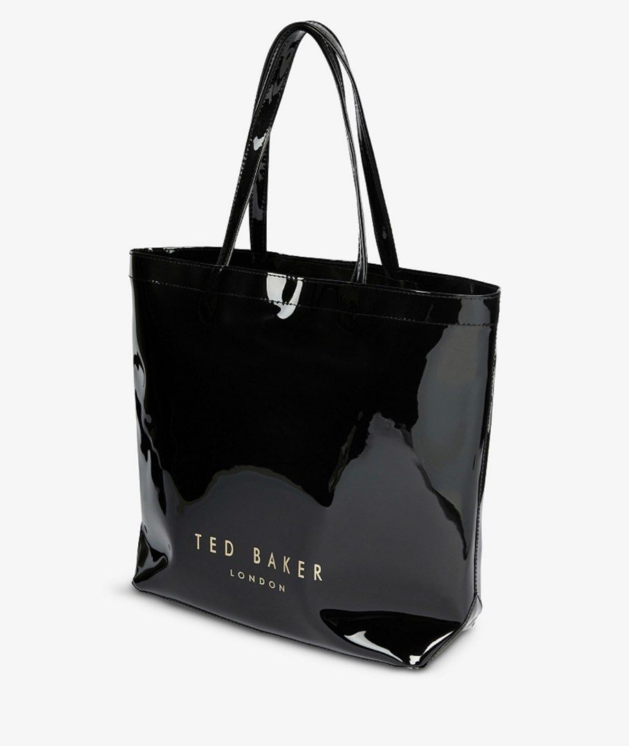TED BAKER Nicon large icon vinyl tote bag Black Pl pink Tote Bags Carousell